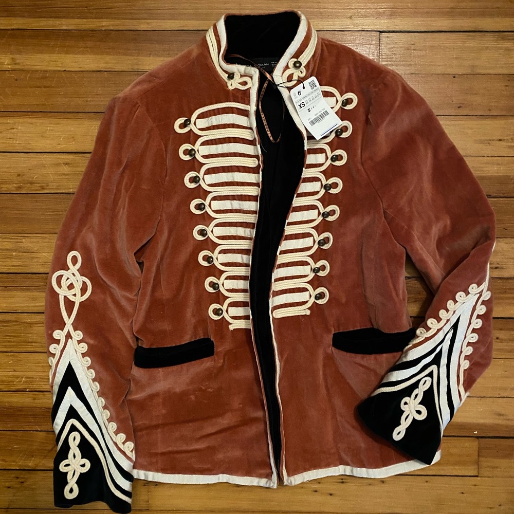 NWT Zara Velvet Jacket